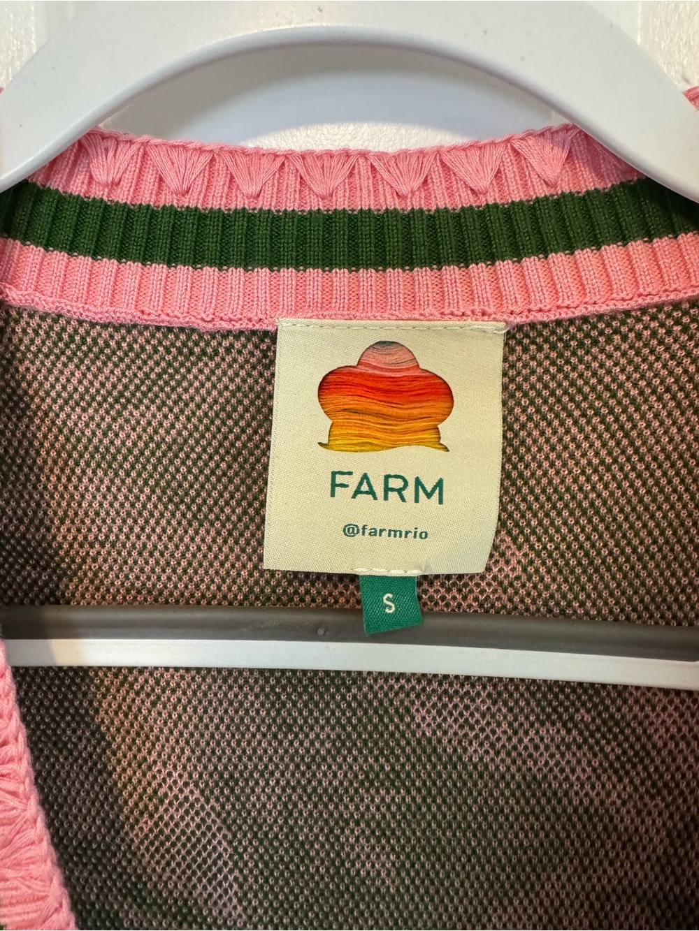 Farm Rio Flora de Renda Patchwork Knit Cardigan - Picture 2 of 4